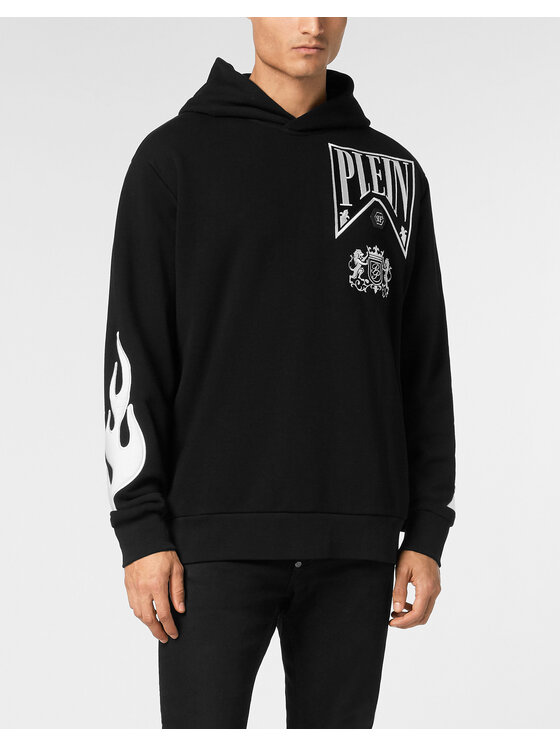 PHILIPP PLEIN PHILIPP PLEIN Mikina 22635 Čierna Regular Fit