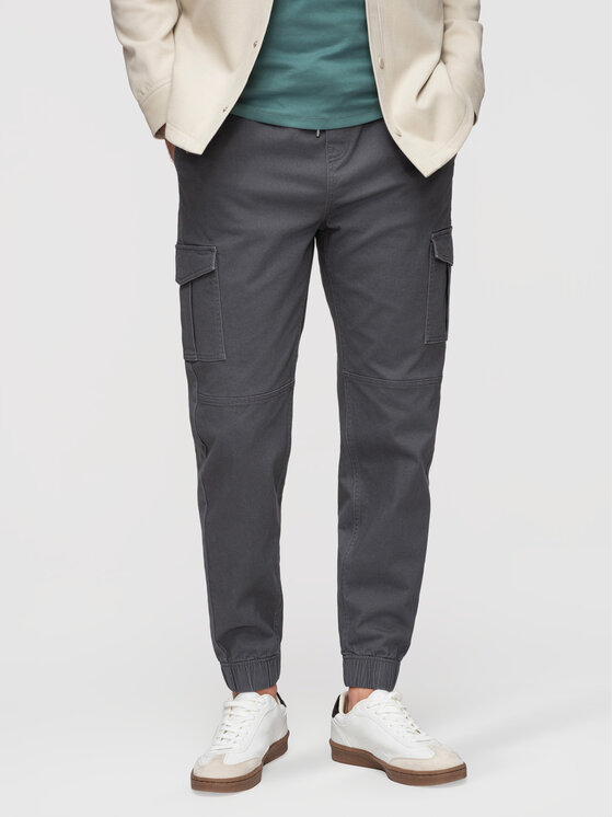 Ombre Ombre Joggery OM-PAJO-0290 Szary ciemny Regular Fit