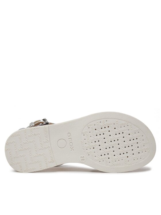 Geox Geox Sandály J Sandal Karly Girl J7235D 0QDAJ C1007 S Stříbrná