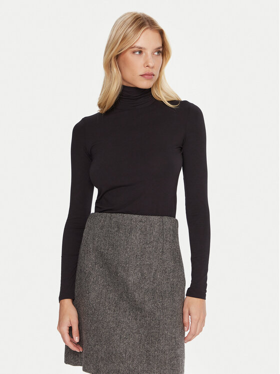 Weekend Max Mara Weekend Max Mara Bluză cu gât Multif 2525946022 Negru Slim Fit