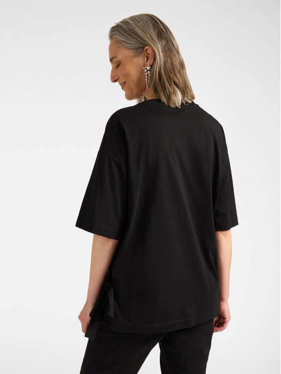 Elena Mirò Elena Mirò T-Shirt G040Z000689N033 Czarny Over Fit