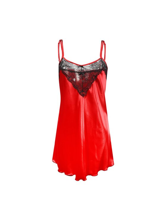 DKaren Lingerie DKaren Lingerie Koszula nocna Carla Czerwony Classic Fit