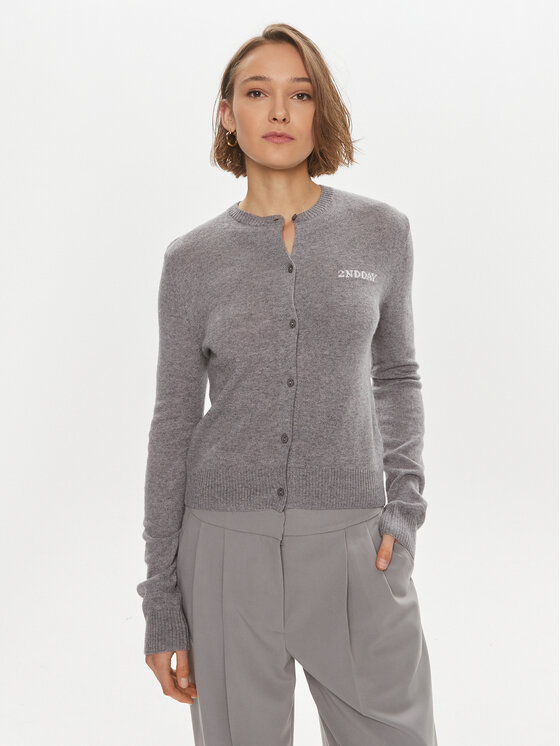 2NDDAY 2NDDAY Strickjacke Vinny 2000341408 Grau Regular Fit