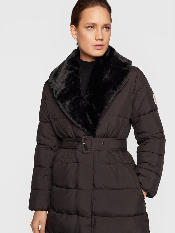 TWINSET TWINSET Μπουφάν μεταβατικό 222TT2230 Μαύρο Regular Fit