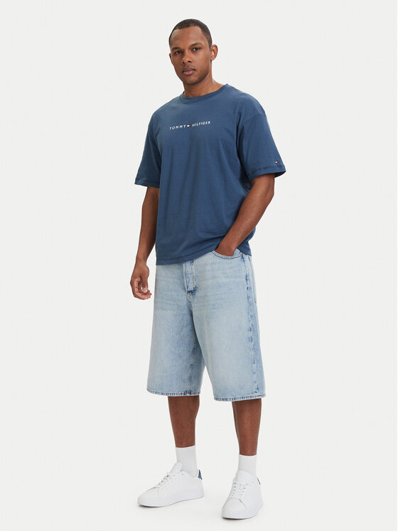 Tommy Hilfiger Tommy Hilfiger Тишърт UM0UM03643 Син Regular Fit