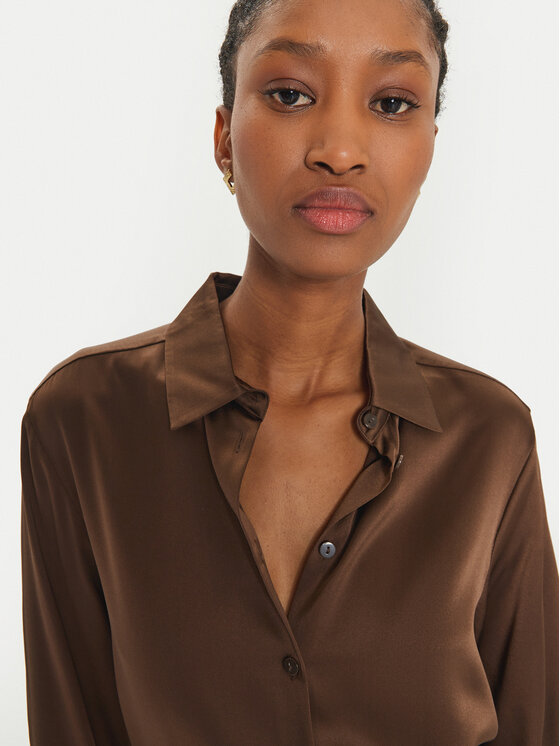 Max Mara Leisure Max Mara Leisure Риза Finire 2426116018 Кафяв Regular Fit