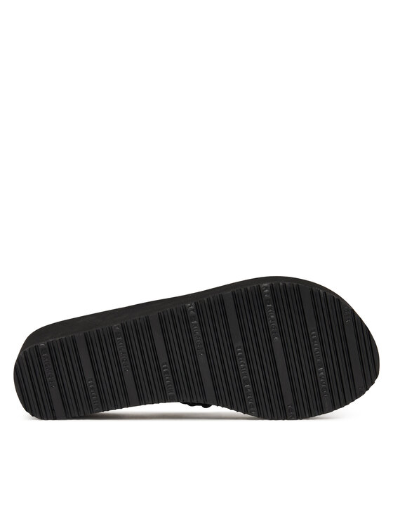 Tommy Hilfiger Tommy Hilfiger Flip flop Th Wedge Braided Summer Sandal FW0FW09198 Negru