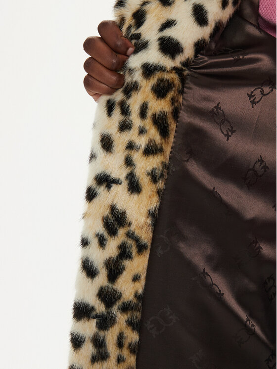 PINKO Pinko Кожено палто Colombia 104253 Бежов Regular Fit