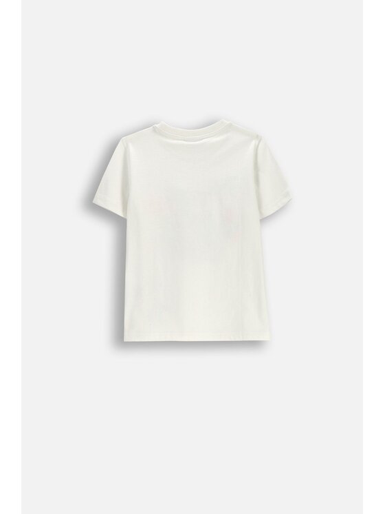 Coccodrillo Coccodrillo T-Shirt WC6143202TBK-003 Kremowy Regular Fit