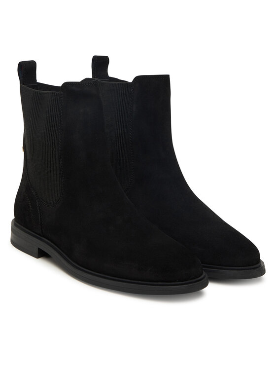 Tommy Hilfiger Tommy Hilfiger Kotníková obuv s elastickým prvkem Flag Boot FW0FW08780 Černá
