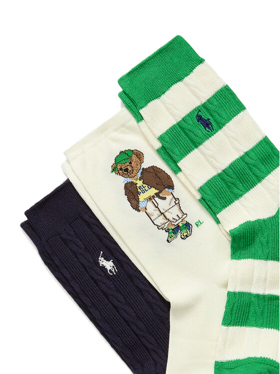 Polo Ralph Lauren Polo Ralph Lauren Set od 3 pari ženskih visokih čarapa 455982947001 Šarena