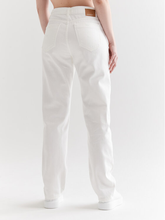 Americanos Americanos Jeansy Unisex Delaware Bílá Straight Leg