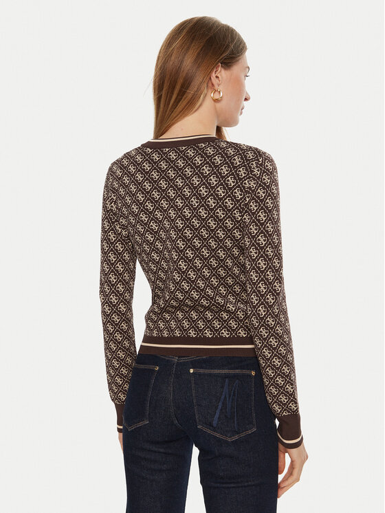 Guess Guess Kampsun Lise W4BR21 Z37K0 Pruun Slim Fit