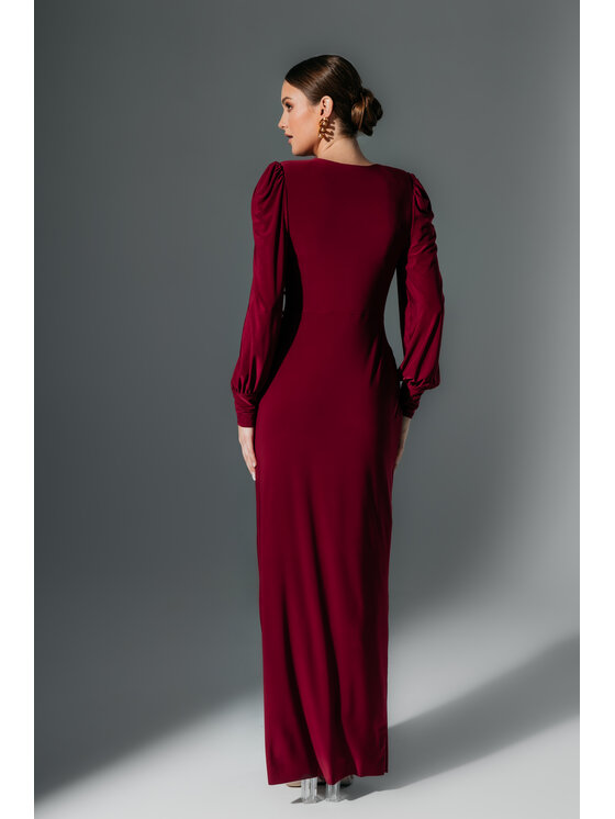 Aurora Aurora Sukienka wieczorowa Simon Bordowy Feminine Fit