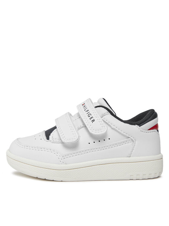 Tommy Hilfiger Tommy Hilfiger Сникърси Stripes Low Cut Velcro Sneaker T1X9-33339-1355 M Бял