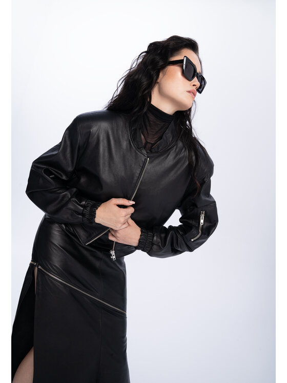 Mimika Mimika Kurtka damska Bomber Rumor Czarny Oversize