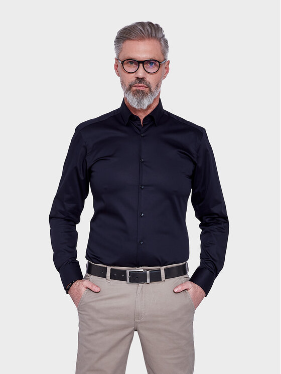 VILLARO VILLARO Koszula 011DLSLIM Granatowy Slim Fit