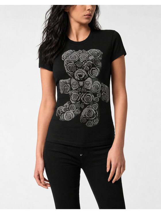PHILIPP PLEIN PHILIPP PLEIN T-Shirt 31062 Černá Skin Tight Fit