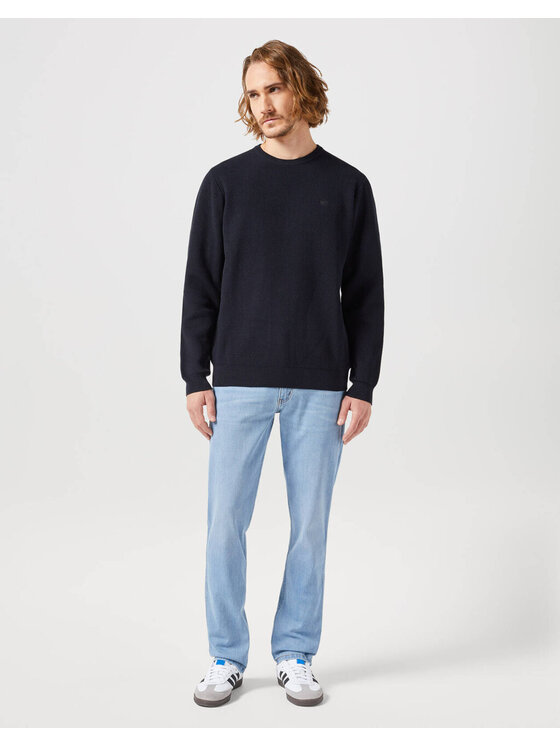 Wrangler Wrangler Sweter CREWNECK SWEATER Czarny Regular Fit