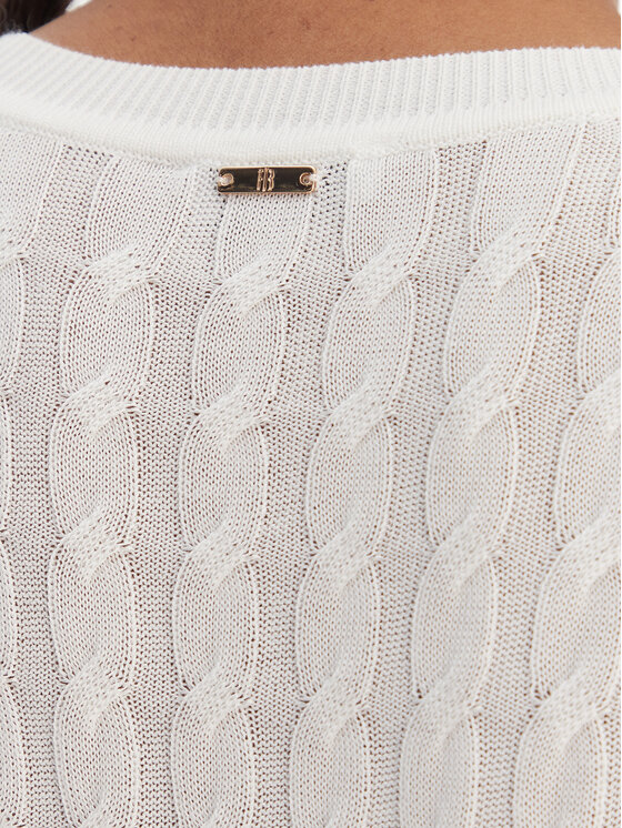 Fracomina Fracomina Cardigan FR26ST8023K547R9 Écru Regular Fit