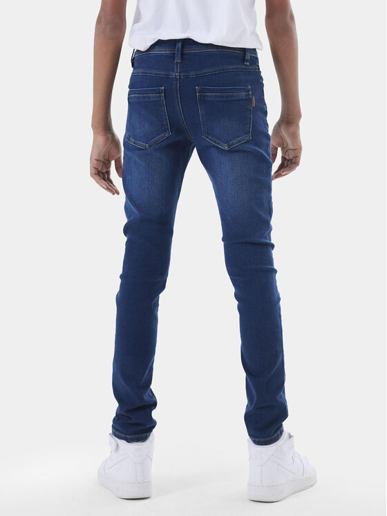 NAME IT NAME IT Džínsy Silas 13190372 Tmavomodrá Slim Fit