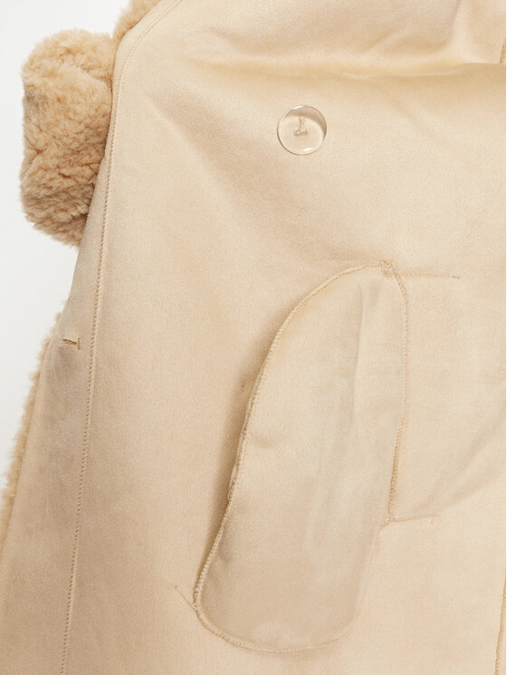 Rinascimento Rinascimento Cappotto in shearling CFC0118317003 Beige Regular Fit