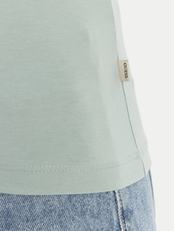 Guess Jeans Guess Jeans Póló W4YI23 J1314 Zöld Regular Fit