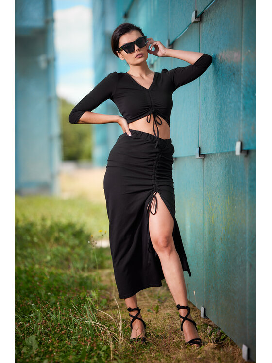 Infinite You Infinite You Spódnica M305 Czarny Basic Fit
