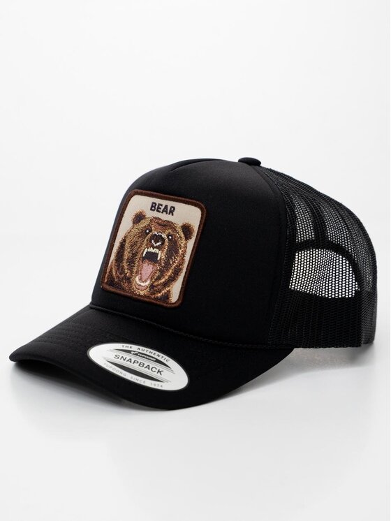 MyStars MyStars Czapka z daszkiem Czapka Z Daszkiem Trucker Czarna z Niedźwiedziem Miś MyStars Bear uni Czarny
