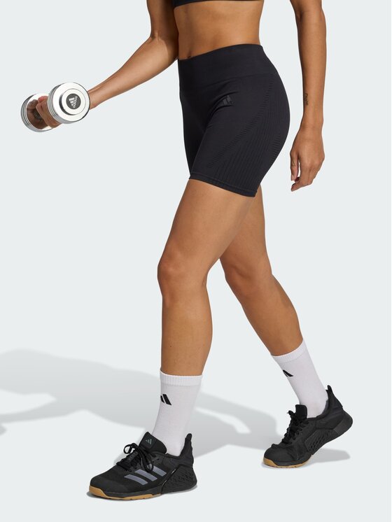 adidas adidas Szorty sportowe Workout Essentials 4 inch Czarny Fitted Fit