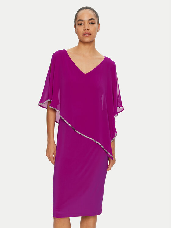Joseph Ribkoff Koktejlové šaty 243797 Fialová Slim Fit