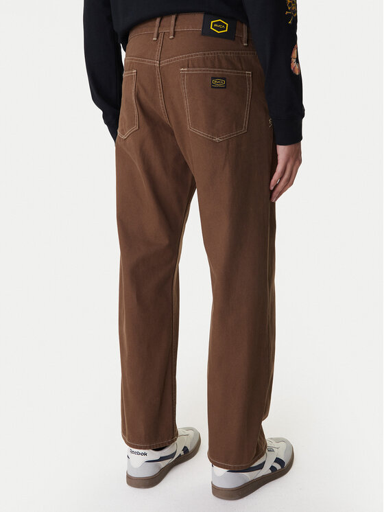RVCA RVCA Spodnie materiałowe Dayshift 23A113502 Brązowy Relaxed Fit