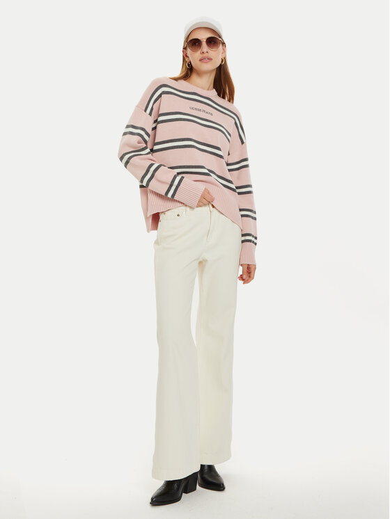 Guess Jeans Guess Jeans Džemper W4BR09 Z3HM1 Ružičasta Regular Fit