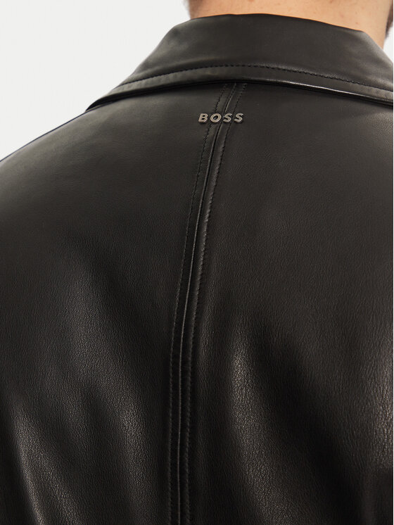 BOSS BOSS Kurtka skórzana Jolush 50530258 Czarny Regular Fit