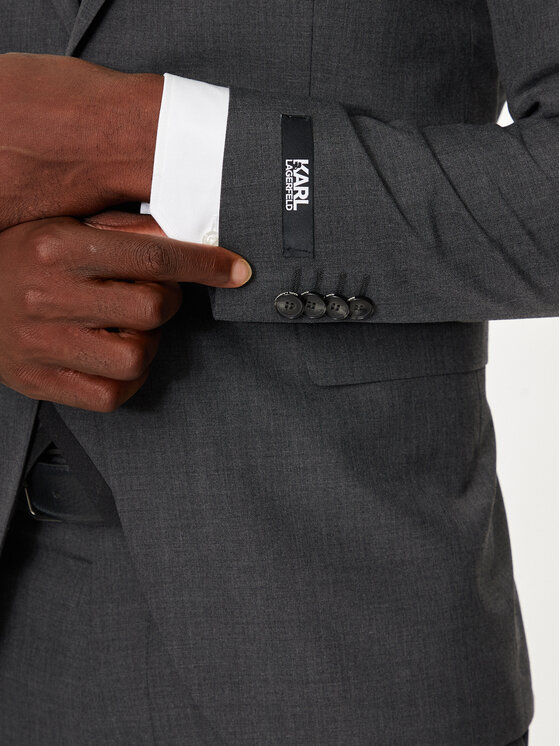 KARL LAGERFELD KARL LAGERFELD Anzug 115244 544008 Grau Slim Fit