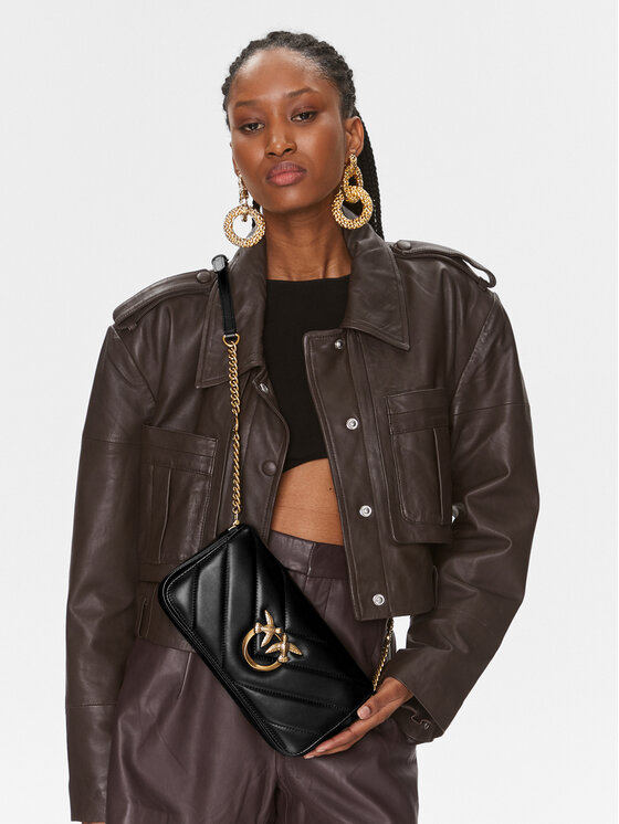 PINKO Pinko Handtasche Love Click Baguette Mini AI 23-24 PLTT 100068 A136 Schwarz