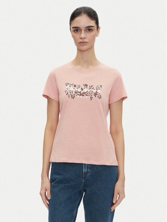 Pepe Jeans Pepe Jeans Póló Rosalind PL506034 Rózsaszín Regular Fit