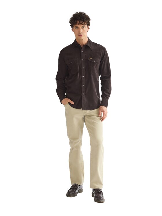 Wrangler Wrangler Koszula 112386902 Brązowy Regular Fit