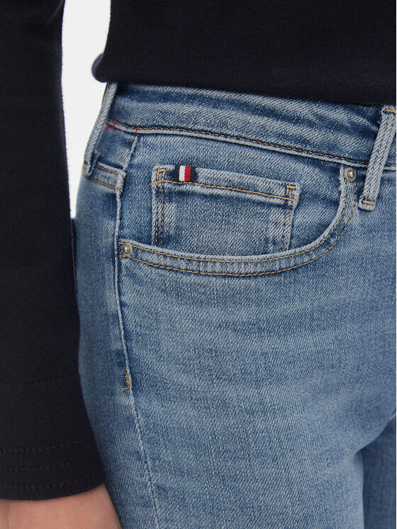 Tommy Hilfiger Tommy Hilfiger Blugi Th Flex Como Skinny Rw Mel WW0WW40633 Albastru Skinny Fit