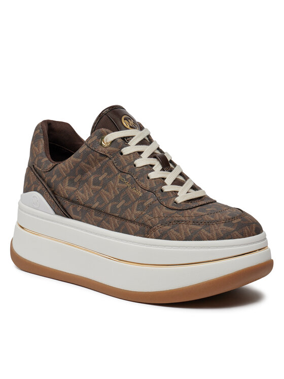 MICHAEL Michael Kors MICHAEL Michael Kors Sneakersy Hayes Lace Up 43R4HYFS1B Brązowy