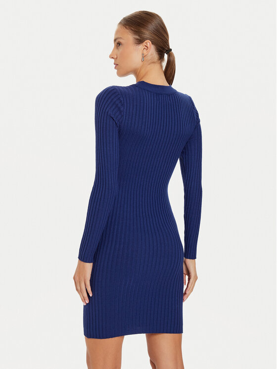 Pieces Pieces Strickkleid Crista 17115048 Blau Slim Fit