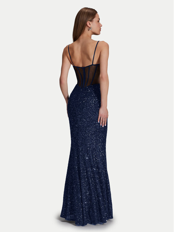 Hey Kyla Hey Kyla Sukienka wieczorowa 5AI064HK Granatowy Regular Fit