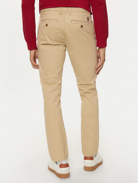 U.S. Polo Assn. U.S. Polo Assn. Chino nohavice MUP3346 Béžová Slim Fit