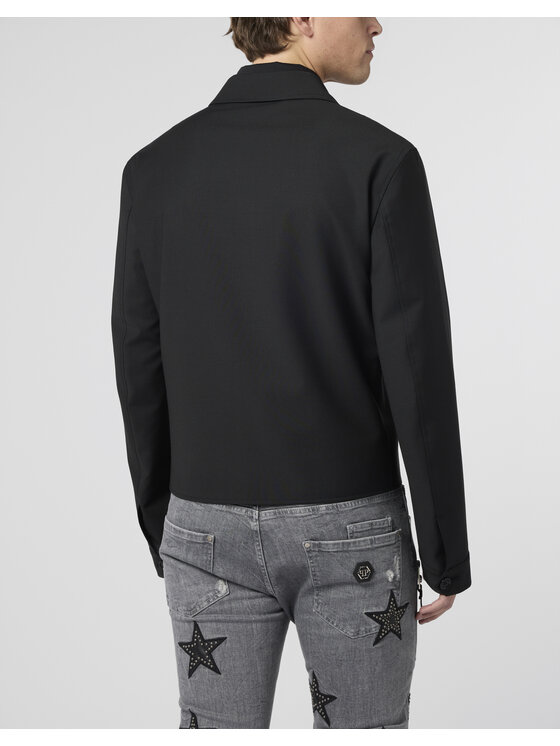 PHILIPP PLEIN PHILIPP PLEIN Kurtka bomber 29063 Czarny Regular Fit