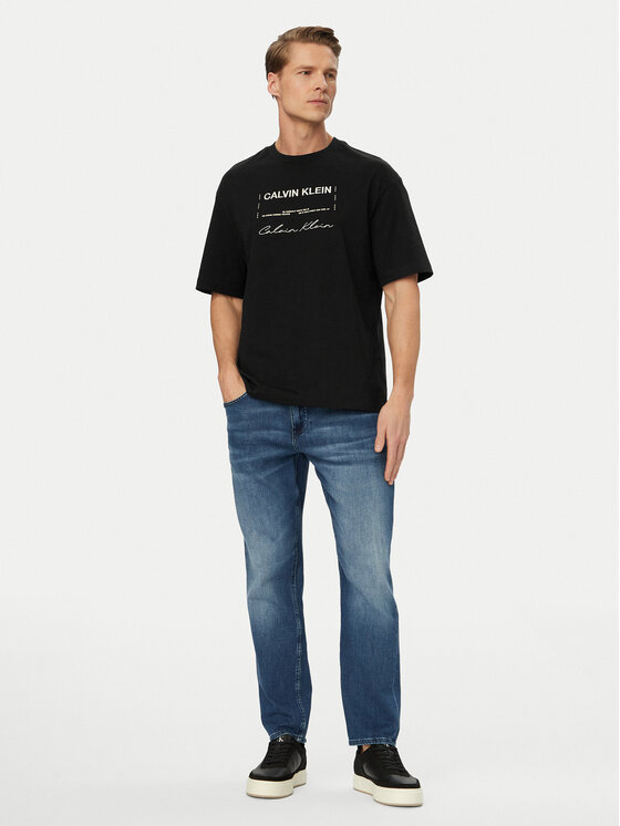 Calvin Klein Jeans Calvin Klein Jeans Póló LV04RE827G Fekete Regular Fit