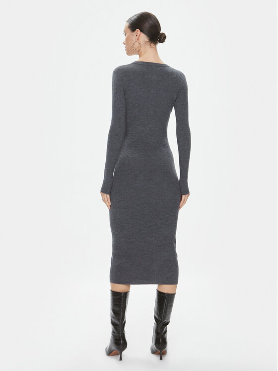 PINKO Pinko Úpletové šaty Ermellino 101926 A15S Sivá Slim Fit