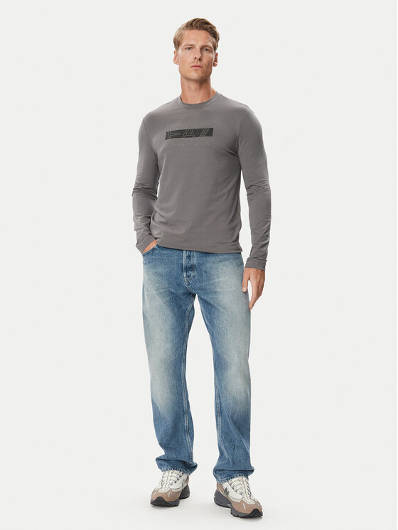 EA7 Emporio Armani EA7 Emporio Armani Pikkade varrukatega T-särk 7M002417 AF10373 M8011 Must Slim Fit