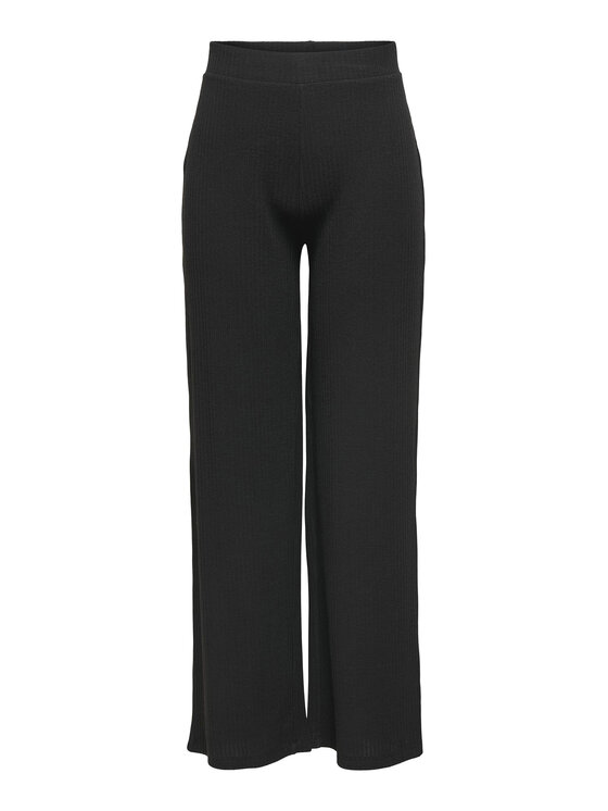ONLY ONLY Kalhoty z materiálu 15202195 Černá Wide Leg