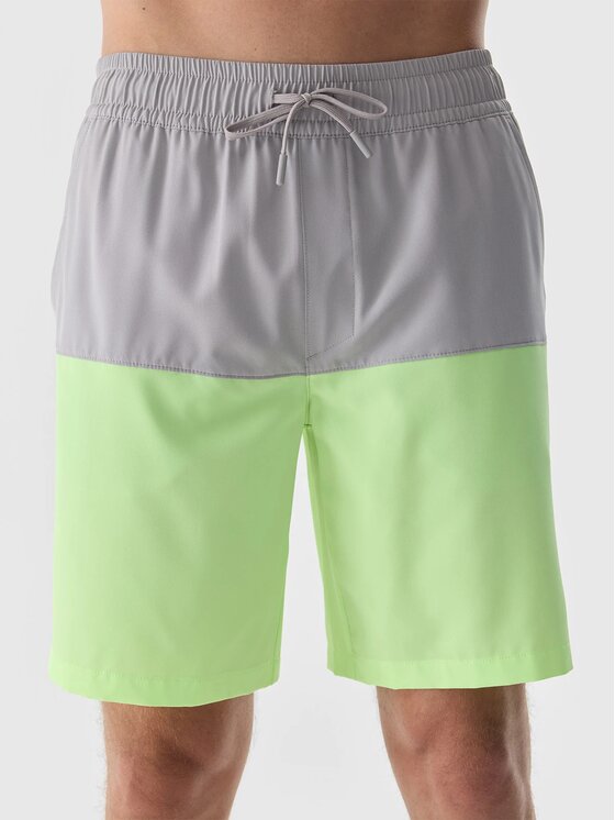 4F 4F Szorty plażowe 4FWSS24UBDSM087-27S Szary Regular Fit