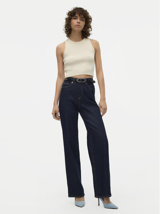 Vero Moda Vero Moda Top Ginny 10300339 Biały Slim Fit
